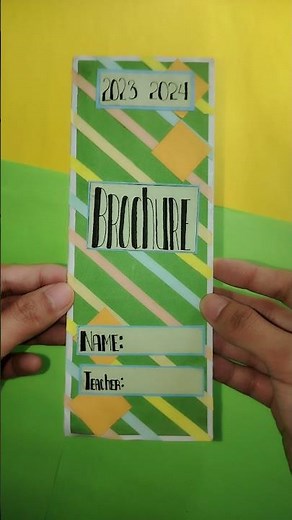 BROCHURE IDEAS SIMPLE #diy #doityourself #how #brochure #school #project #art #shortvideo #viral