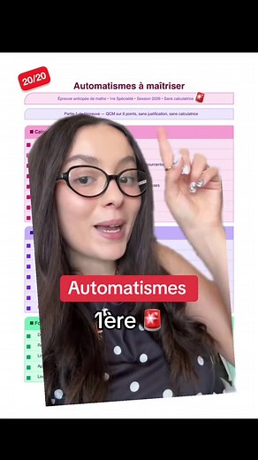 Bac Maths : Automatismes Essentiels 1ère