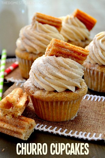 Churro Cupcakes | The Domestic Rebel