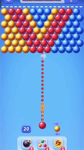 Bubble shooter level 1/ bubble shooter game play/#shortfeed #games #bubbleworks #picabollon
