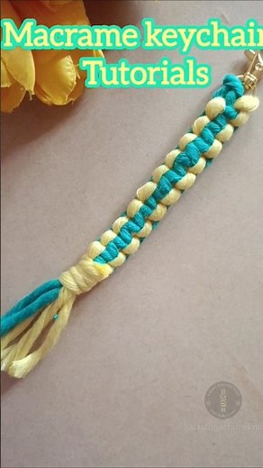 Macrame keychain tutorial | Simple steps for beginners | Boho Style | DIY #macrametutorial #diy