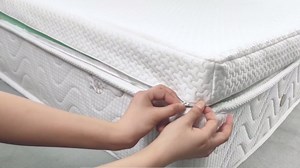 Mattress Topper Cover Queen Size (Only Cover) 3 Inch Mattress Protector Cooling Rayon Zippered Mattress Encasement with Adjustable Straps for Latex Mattress Topper Memory Foam Cover