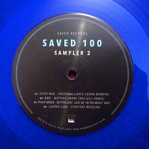 Saved 100 (Sampler 2) (2014, Blue Transparent, Vinyl)