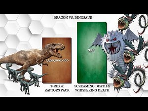 Dinosaurs vs. Dragons (power levels) | Jurassic World | httyd