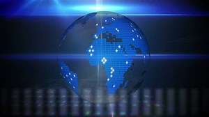 Digitally Animated Digital Spinning Globe Surrounded Stock Footage Video (100% Royalty-free) 1025244662 | Shutterstock