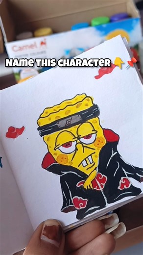 Ep. 3 What if SpongeBob joined Akatsuki? 😳🖤 | Itachi Fusion | Mini sketchbook