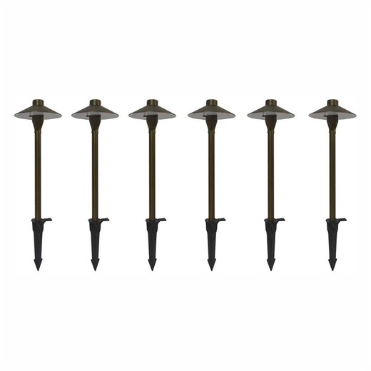 Check The Home Depot's Q&A Before Buying: Home Decorators Collection 60 Lumen Low Voltage Brass Integrated LED Outdoor Landscape Path Light (6-Pack)