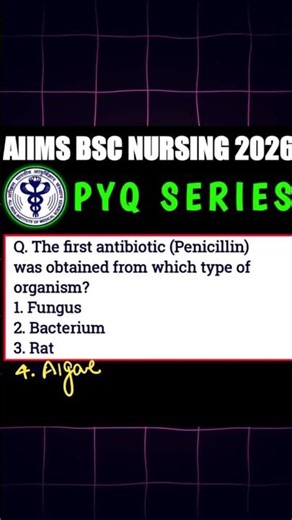 AIIMS 2026 PYQ Series | 2025 Biology Asked Question | #bscnursing #aiims #shorts pt.4