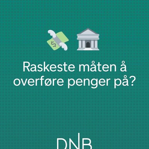 DNB - Mobilbank - Forklaring - Drag & drop - Overføre mellom egne kontoer