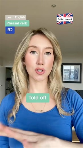 💬 Told off = to be scolded or spoken to angrily for doing something wrong. 👩‍🏫 Example: “She got told off for being late to class again!” ⚡️ Literal: A teacher told off the noisy students. 😬 Figurative: My boss told me off in front of everyone—so embarrassing! 🧠 CEFR: B2 #englishlearning #English #learnenglish #phrasalverbs #idioms | Learn English Lauren