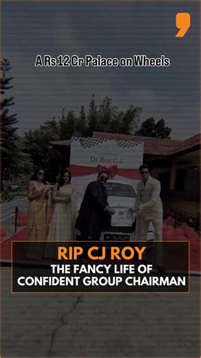 RIP C.J. Roy, the flamboyant Confident Group Chairman, whose luxurious lifestyle made headlines across India. Known for his Rolls-Royce, private helicopter, and jet-set lifestyle, Roy frequently hosted high-profile parties at his residence. A prominent real estate tycoon and film producer, his sudden death in Bengaluru, has shocked the business and film communities, leaving a striking contrast between his glittering public life and tragic end. (Video: dr.roy.cj/Instagram) #cjroy #confidentgroup 