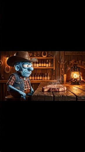 Cowboy Squidward’s Dinner #squidward #asmr