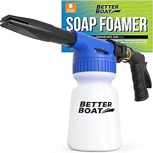 Foam Cannon Soap Gun, Foam Sprayer for Boat Cleaning and Car Wash, Washing Foamer Cannon, Car Detailing Kit, Foam Cleaner Spray with Garden Hose Attachment