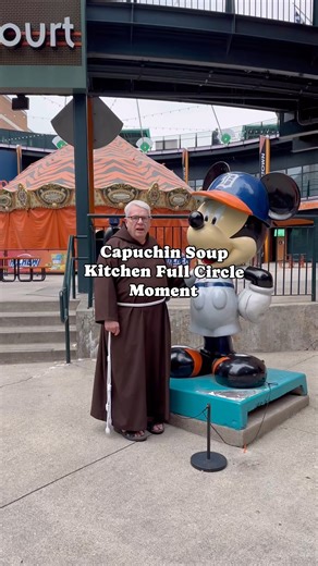 Check out our dear friend Brother Gary as he unveils an inspiring story about how our cozy soup kitchen was able to give a helping hand to someone who eventually secured a job at Comerica Park. It's always so heartwarming to see the ripple effect of our efforts! #capuchinlife #capuchinsoupkitchen #soupkitchenvolunteers | Capuchin Soup Kitchen