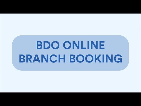 BDO Online Branch Booking