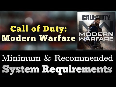 COD Modern Warfare System Requirements | Modern Warfare Minimum & Recommended Requirements