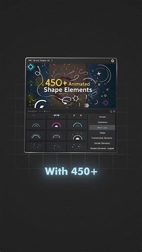 450+ Animated Shapes in One Click | After Effects Extension #aetutorial