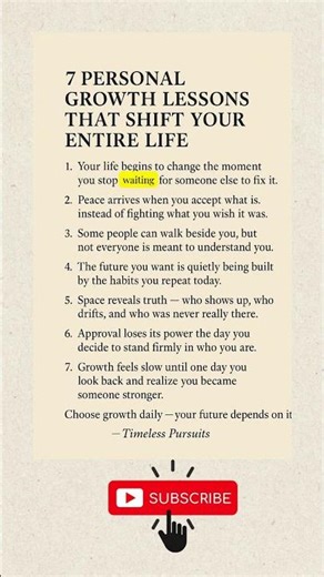 7 Personal Growth Lessons That Shift Your Entire Life