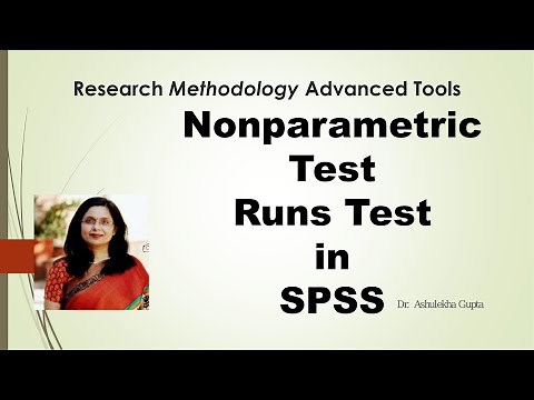 Runs Test(hypothesis testing)(spss)(nonparametric test)