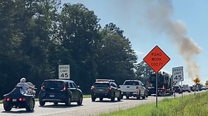 U-Haul on fire delaying traffic on Garners Ferry Road