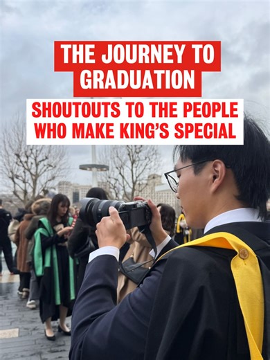 Behind every graduate is someone who made the journey unforgettable ❤️ We’re celebrating gratitude for the people who made graduates' time at King’s special. #KCL #KingsCollegeLondon #London #Graduate #Graduation #RoyalFestivalHall #UniversityLife #Valentinesday
