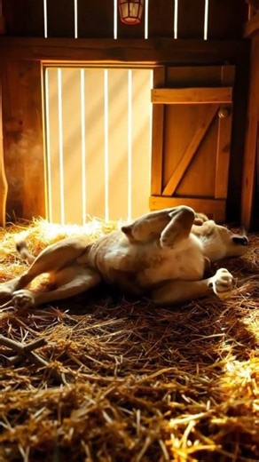 My lion border collie, a hybrid, is adorable in her barn.