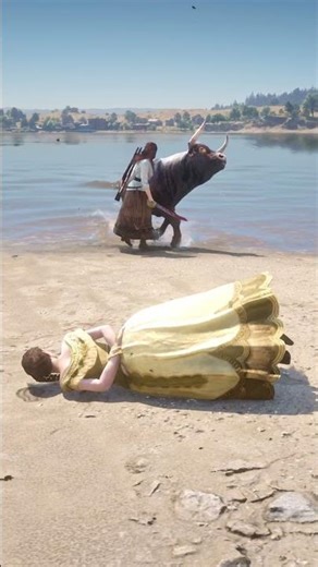 E.201 crazy simulated stunning survival skill RDR2 #shorts #viral