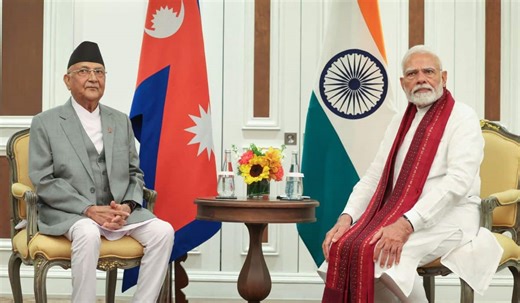 PM Modi meets Prime Minister of Nepal on the sidelines of the BIMSTEC Summit