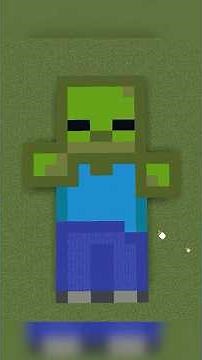 Zombie Pixel Art Speed Build in Minecraft