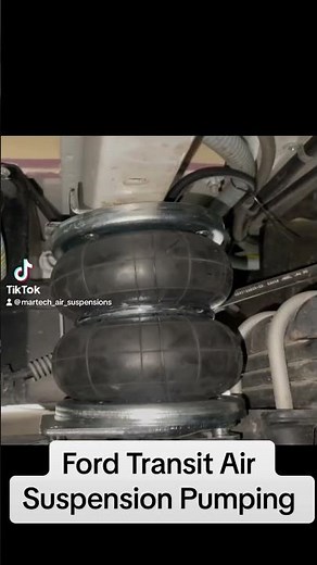 Ford transit air bag pumping with our air suspension kit 🔥🚙#campervan #airsuspension