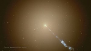 ⚫️ Zoom In on Galaxy M87 26.9.2019 • This movie zooms into galaxy M87 using real visible light, X-ray and radio pictures of the galaxy, its jet of high-speed particles, and the shadow of its central black hole. • More on M87: https://en.wikipedia.org/wiki/Messier_87 Credits: NASA's Goddard Space Flight Center Chris Smith (USRA): Lead Producer Chris Smith (USRA): Lead Animator Francis Reddy (University of Maryland College Park): Lead Science Writer | Astronomy Nation