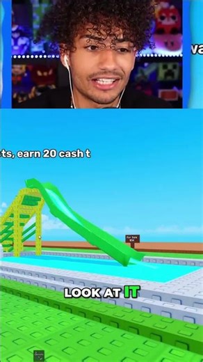 From ZERO Stars to EPIC Water Park! Building Roblox's Tallest Slide! #shorts