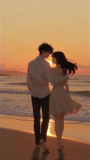 🌅 Anime Beach Romance | Love at Sunset@@##!!