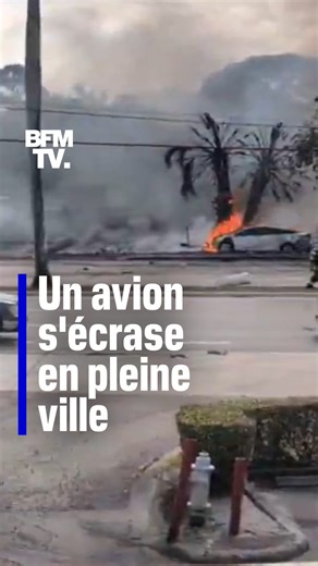 Un avion s'écrase en pleine ville | BFMTV