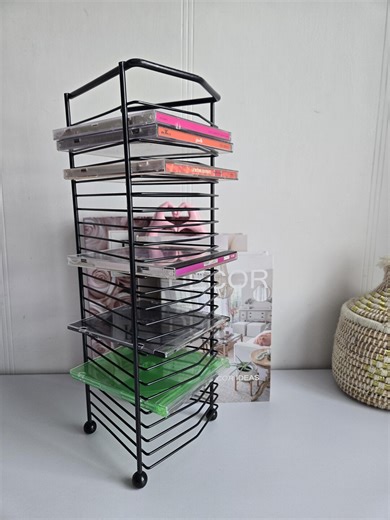 Vintage Black Metal CD/DVD Holder Storage Tower, 25 Slots. - Etsy