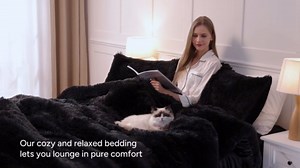 Andency Pink Comforter Full Size, 3 Pieces Fluffy Faux Fur Warm Soft Fuzzy Plush Bedding Comforter Set, Puffy Comfy Down Alternative Comforter Blanket Set