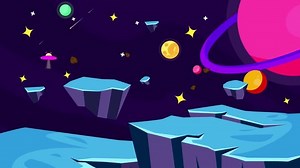 Seamless loop galaxy exploration through outer space towards glowing milky way galaxy. Looping animation of flying through glowing nebulae, clouds and stars field.