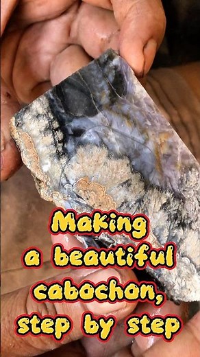 How to make a beautiful Cabochon — step by step. #cabochon #crystals #naturalamethyst #gemstone