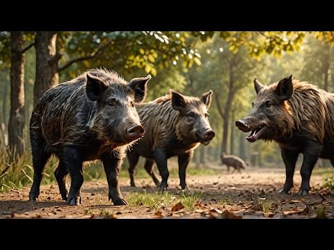 wild Boar VS. Dogs (Real Fight) #dog #doglover #wildboar