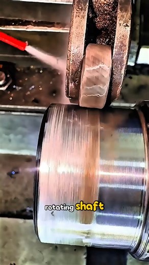 The process of knurling on the shaft surface#shorts #satisfying #working #welding