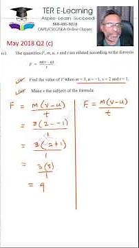 CSEC Maths - May 2018 Q2 (c)