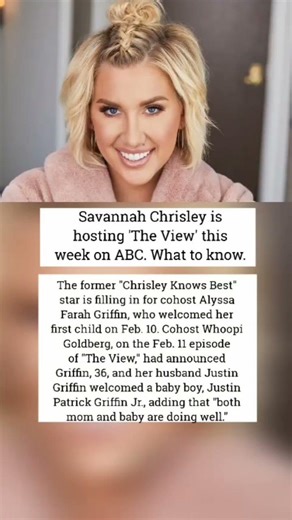 Savannah Chrisley is hosting 'The View' this week on ABC. What to know.