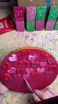 Creating a Heart-Themed Abstract Painting