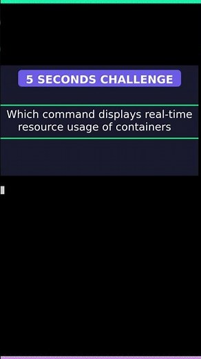 📦 Docker command to displays real time resource usage of containers