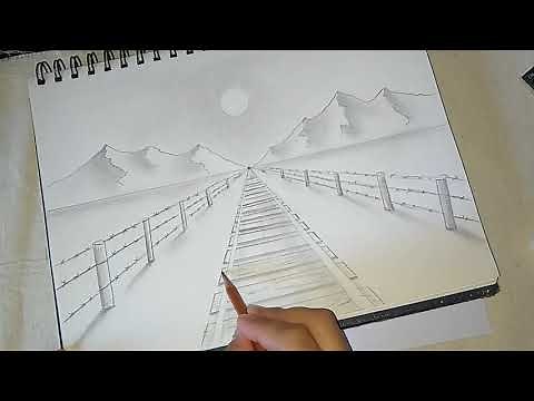 Punto de fuga. Dibujo fácil. How to draw one point perspective!!!