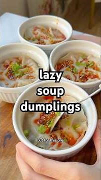 LAZY SOUP DUMPLINGS🥟 This recipe blew my mind. (details in description box!) #easyrecipe #viral