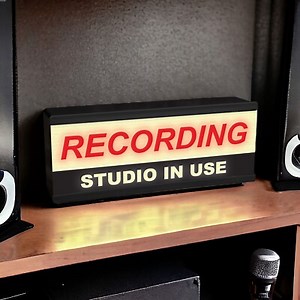 Light Up Recording Studio In Use Sign - DJ Lighting Ambient Retro Wall Light Box | eBay UK