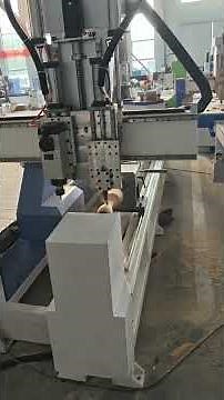 4 axis cnc router with lathe for turning cutting and sliding.