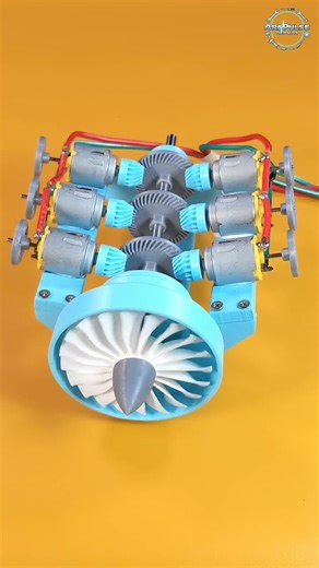 DIY V6 Jet Engine That Sounds INSANE! 🔥⚙️ #jetengine #diy