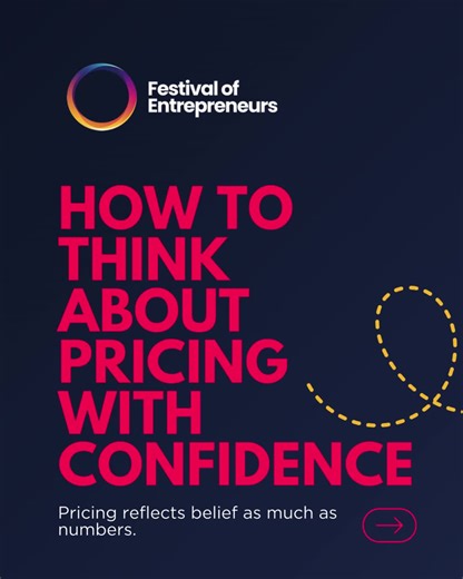 Pricing is one of the hardest decisions founders face, not because of maths, but because it reflects confidence. This Founder Playbook looks at how leaders approach pricing with clarity, consistency and intent as their businesses grow. Save it. Share it. Apply one idea this week. 📩 Be part of the community. Join our newsletter for a weekly view on what is working for UK founders and scale-ups. www.festivalofentrepreneurs.co.uk. #FestivalOfEntrepreneurs #Founders #Leadership